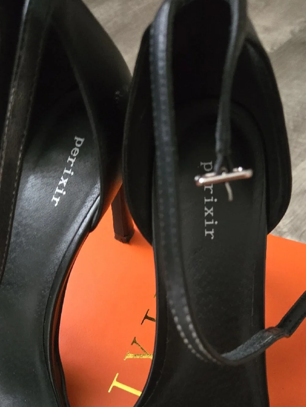 Black Strappy Mid-Heel Sandals